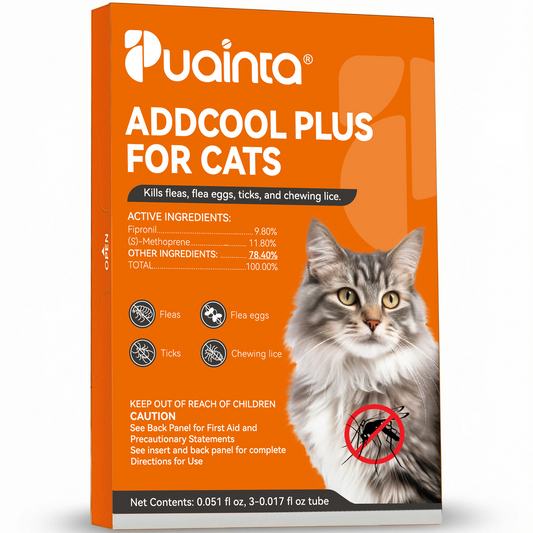 Puainta ADDCOOL Plus Cat Flea & Tick Treatment – Fast-Acting Protection
