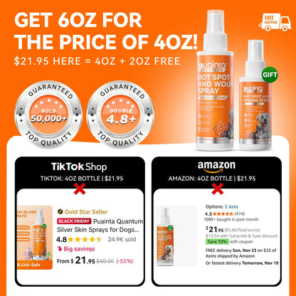 Puainta® Quantum Silver Skin Spray for Dogs and Cats