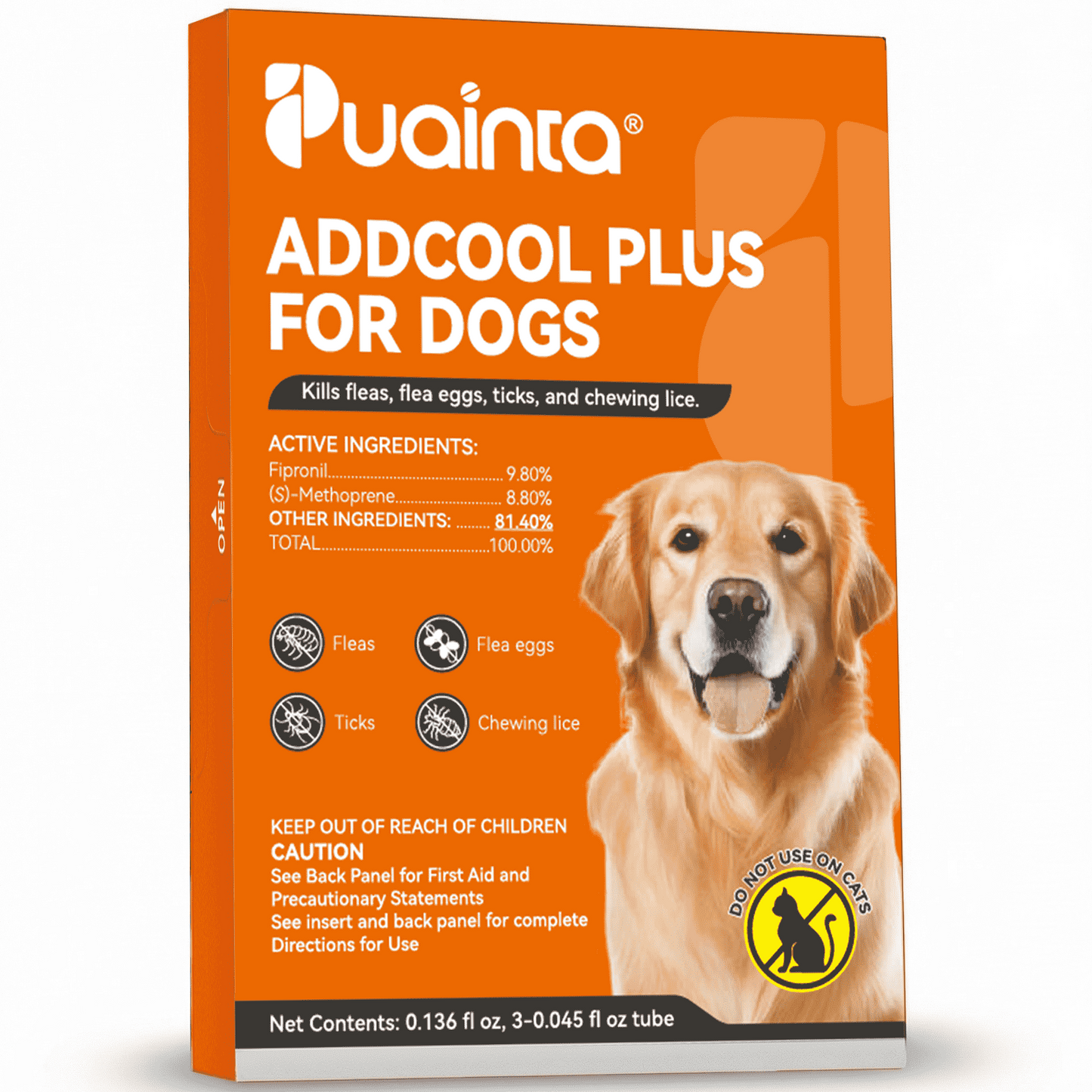 Puainta ADDCOOL Plus Dog Flea & Tick Treatment – Fast-Acting Protection