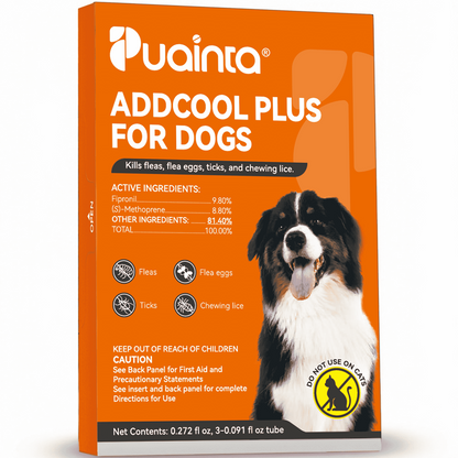 Puainta ADDCOOL Plus Dog Flea & Tick Treatment – Fast-Acting Protection