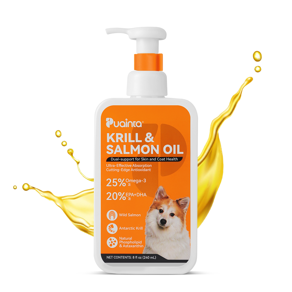 Puainta Krill & Salmon Oil for Dogs – Omega-3 Support for Skin, Coat & Vitality
