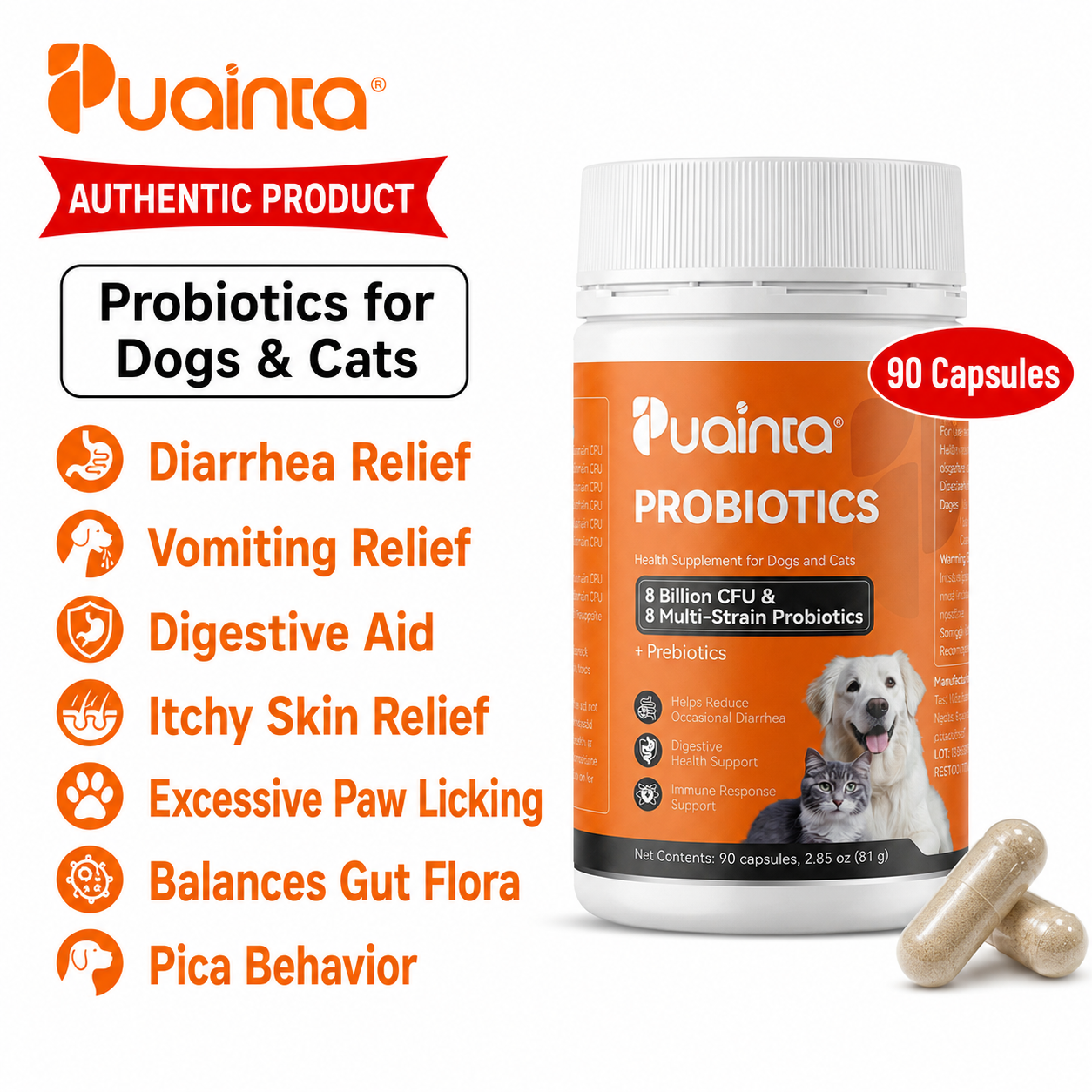 Puainta® Dual-Action Tier-Probiotika