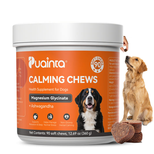 Puainta Calming Chews for Dogs – Natural Stress & Anxiety Support