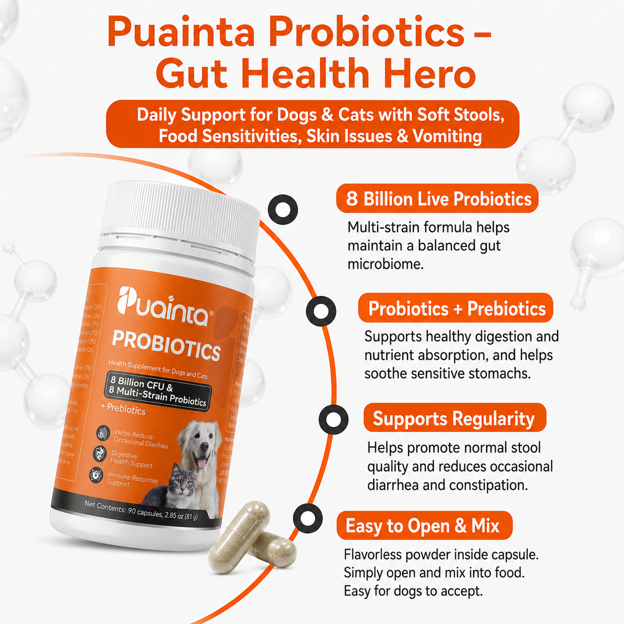 Puainta® Dual-Action Tier-Probiotika