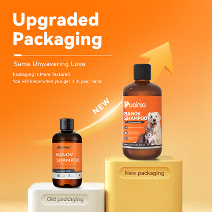 Puainta Banov Shampoo für Hunde &amp; Katzen – Sanfte Linderung bei empfindlicher und juckender Haut 