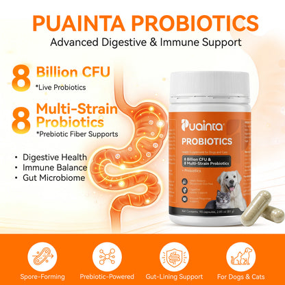 Puainta® Probiotic for Dogs & Cats - Digestive & Immune Support