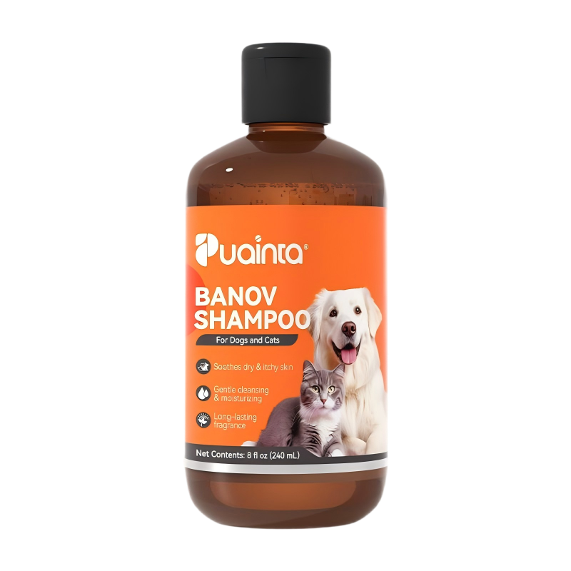 Puainta Banov Shampoo für Hunde &amp; Katzen – Sanfte Linderung bei empfindlicher und juckender Haut 
