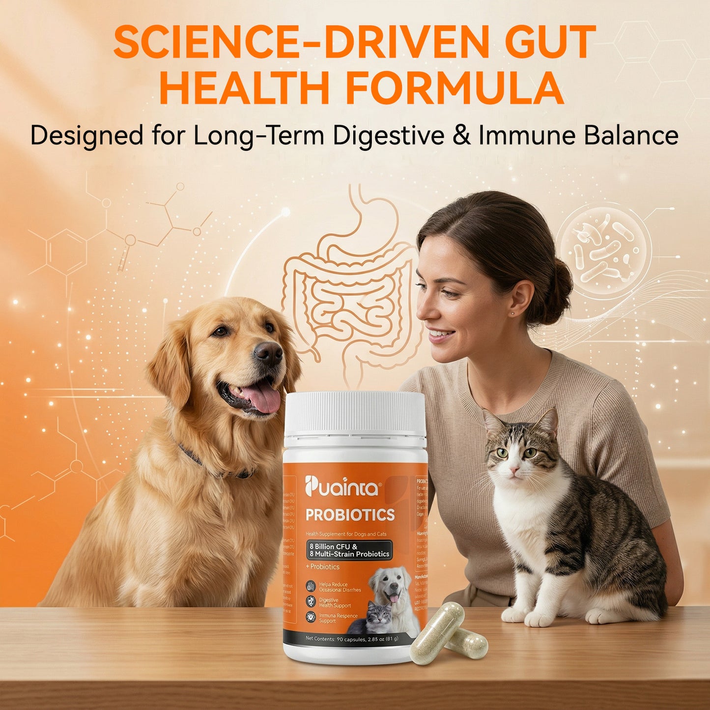Puainta® Probiotic for Dogs & Cats - Digestive & Immune Support
