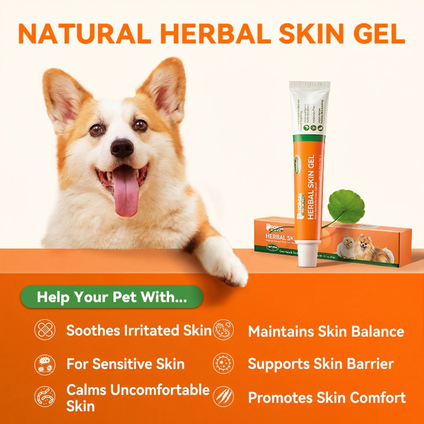 Puainta Natural Herbal Skin Gel – Soothing Skin Comfort for Dogs & Cats