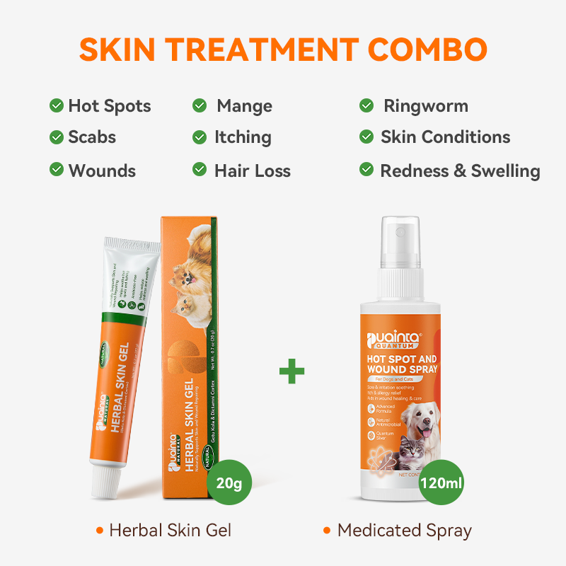 Puainta Natural Herbal Skin Gel – Soothing Itch Relief for Dogs & Cats
