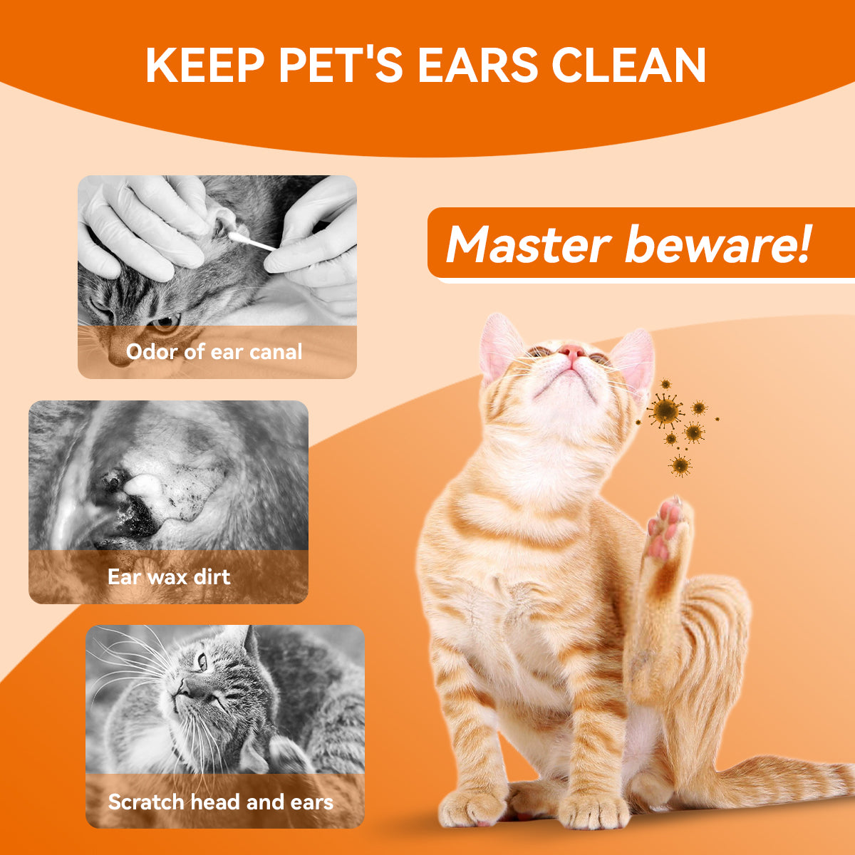 Puainta® Quantum Ear Cleaner for Dog/Cat's Comfort Itch