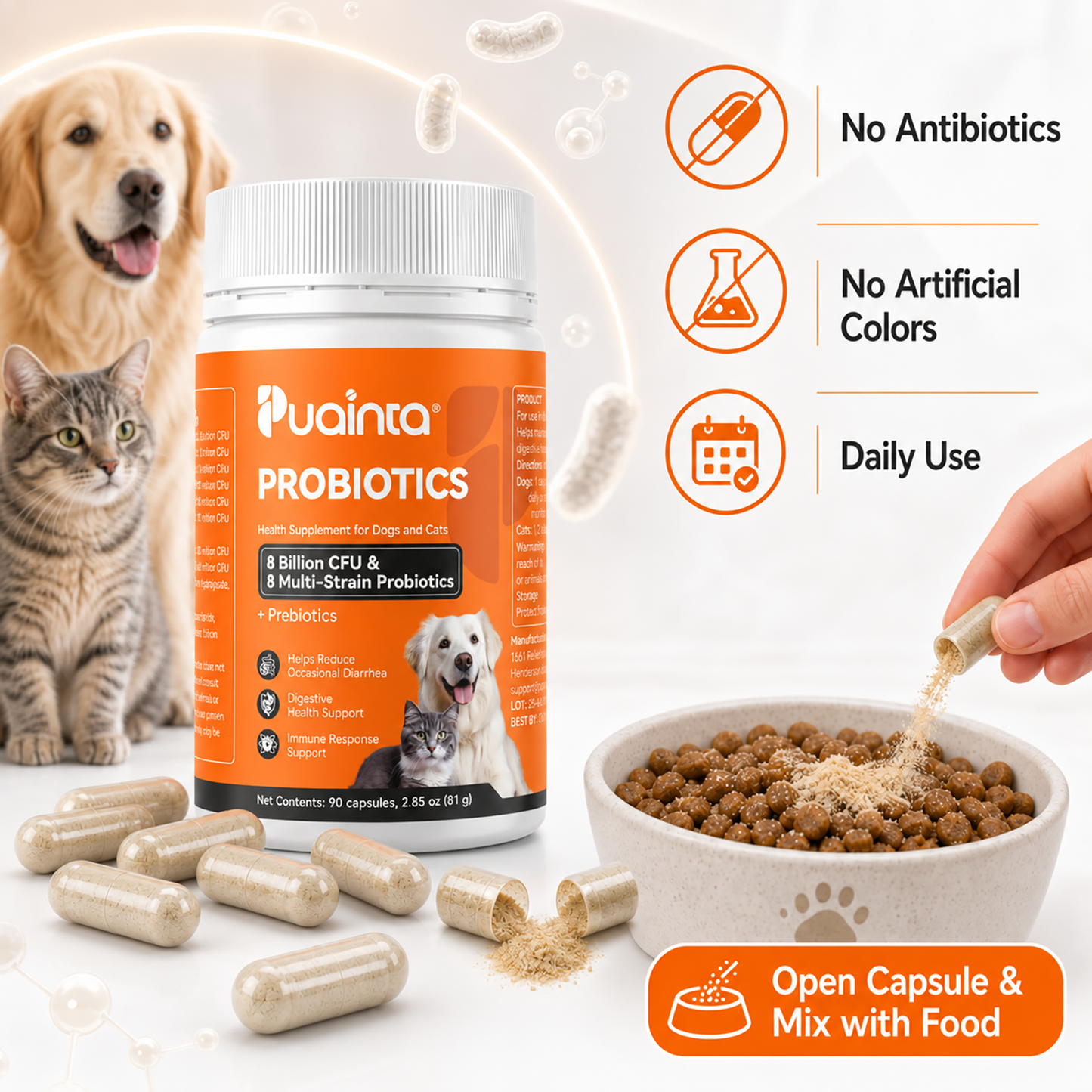 平常益生菌Puainta® Probiotics for Dogs & Cats – Digestive & Gut Health Support