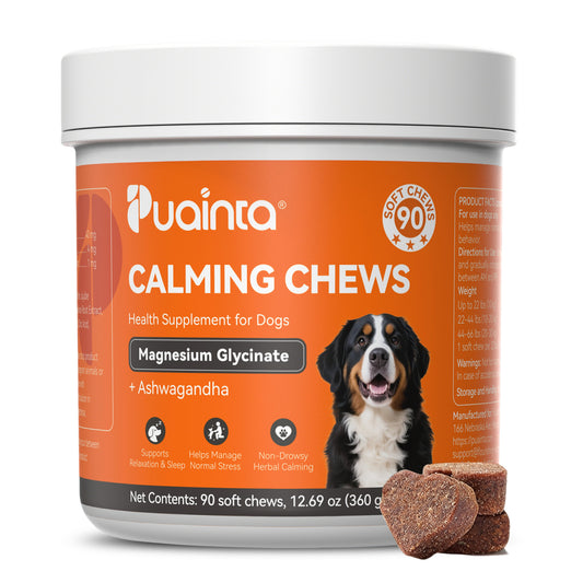 Puainta Calming Chews for Dogs – Natural Stress & Anxiety Support