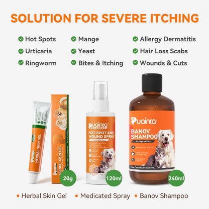 Puainta Natural Herbal Skin Gel – Soothing Itch Relief for Dogs & Cats